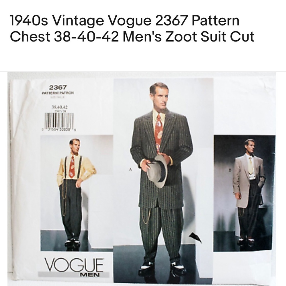 ❌SOLD❌ ⭐️VOGUE MEN PATTERN #2367⭐️